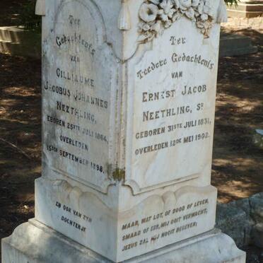 NEETHLING Ernest Jacob 1831-1902 :: NEETHLING Gilliaume Jacobus Johannes 1864-1898