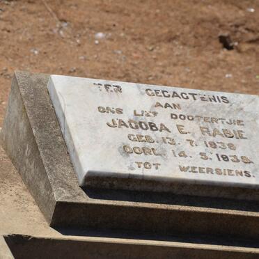 RABIE Jacoba E. 1936-1938