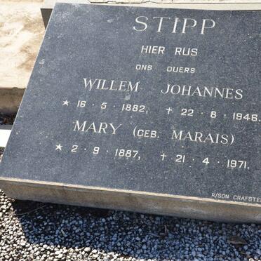 STIPP Willem Johannes 1882-1946 &amp; Mary MARAIS 1887-1971