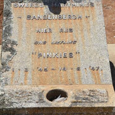 SANDENBERGH Sweros Marthinus 1945-1947