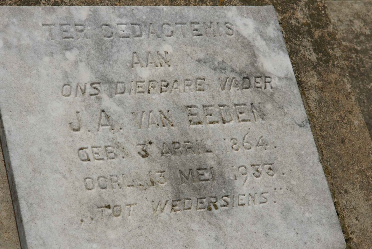 EEDEN J.A., van 1864-1933