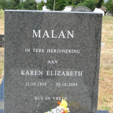 MALAN Karen Elizabeth 1956-2003