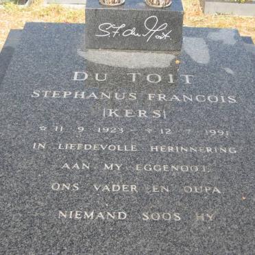 TOIT Stephanus Francois, du 1923-1991