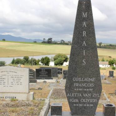 MARAIS Guillaume Francois 1921-1997 &amp; Aletta van Zyl OLIVIER 1918-2001