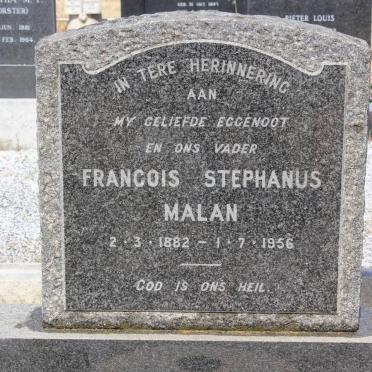 MALAN Francois Stephanus 1882-1956