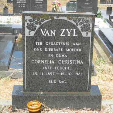 ZYL Cornelia Christina, van nee FOUCHE 1897-1981
