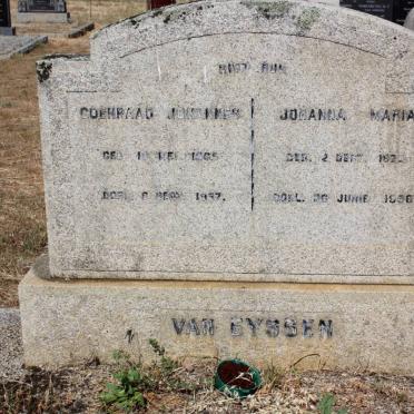 EYSSEN Coenraad Johannes, van 1865 -1937 &amp; Johanna Maria 1870-1956