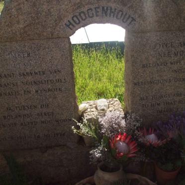 HOOGENHOUT Imker  F.M. 1911-1974 &amp; Joyce Amelia MORSE 1916-2001