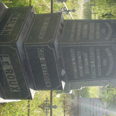 MALAN Helena S. nee LE ROUX 1842-1929