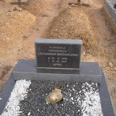 APRIL Catharina Magdalena 1920-2007