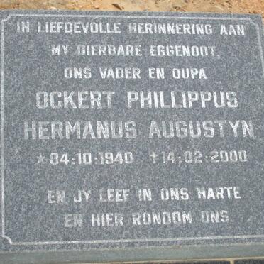 AUGUSTYN Ockert Phillippus Hermanus 1940-2000