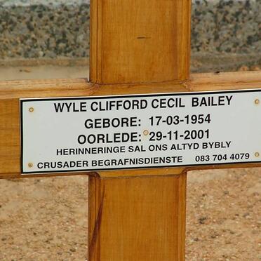 BAILEY Clifford Cecil 1954-2001