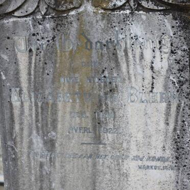 BLERK Elizabeth, van -1922