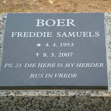 BOER Freddie Samuels 1953-2007