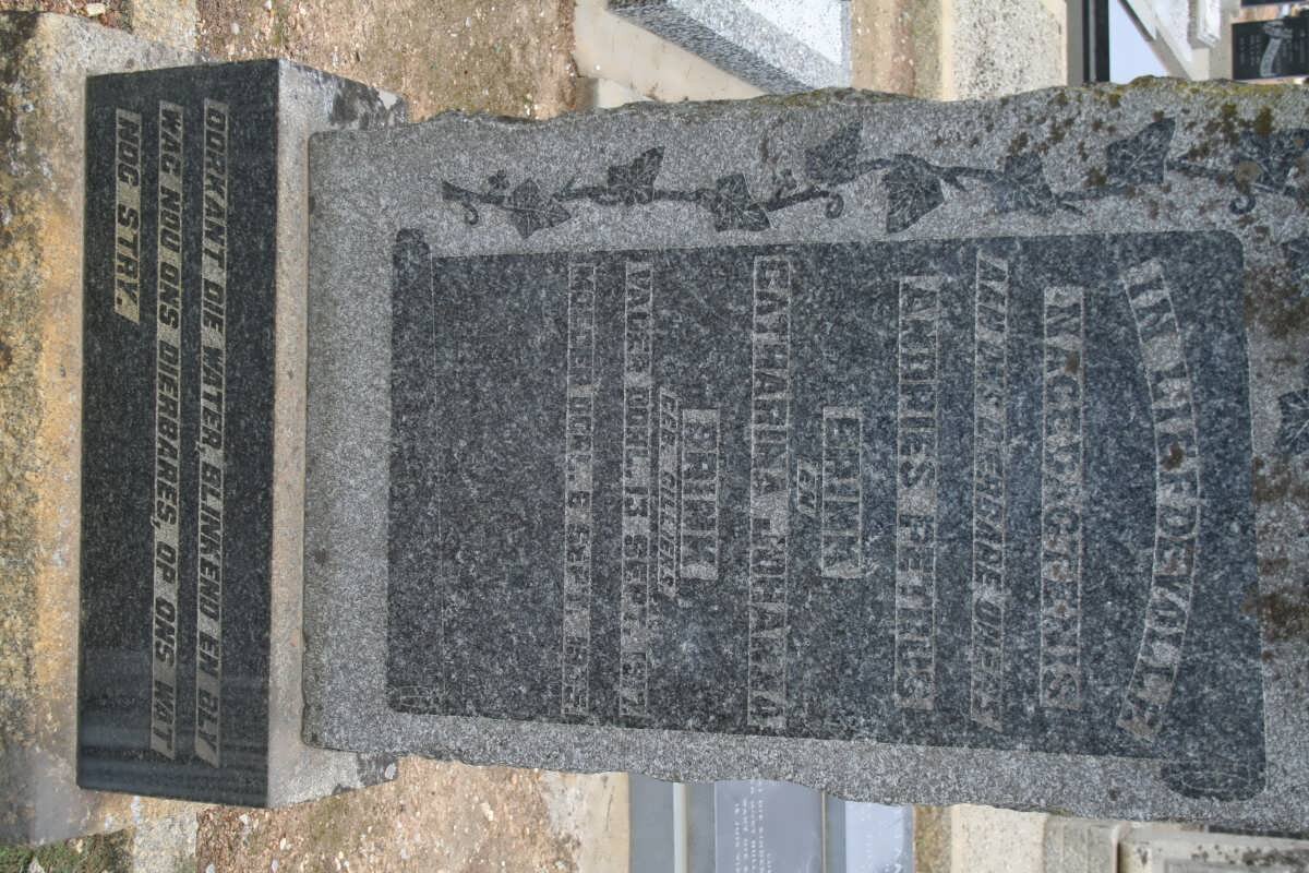 BRINK Andries Petrus -1917 &amp; Catharina Johanna CILLIERS -1935