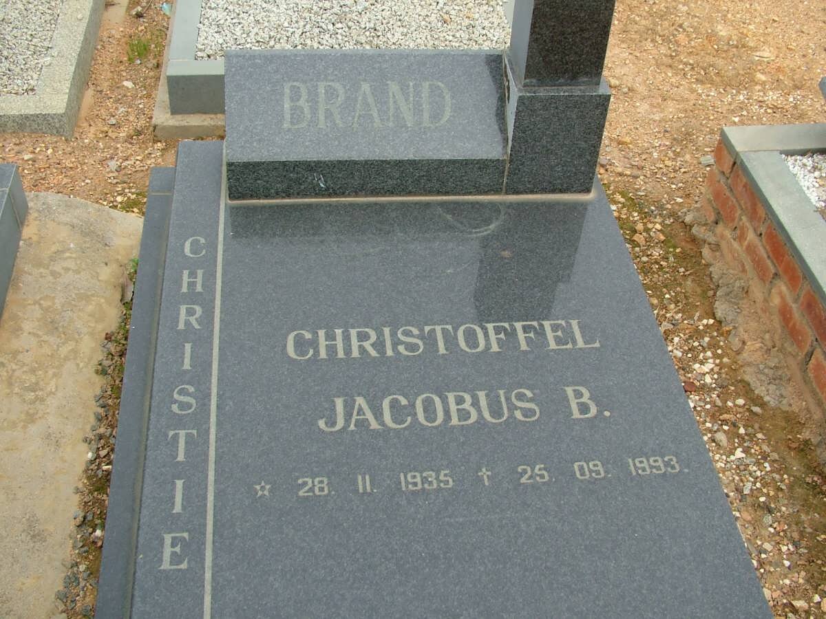 BRAND Christoffel Jacobus B. 1935-1993
