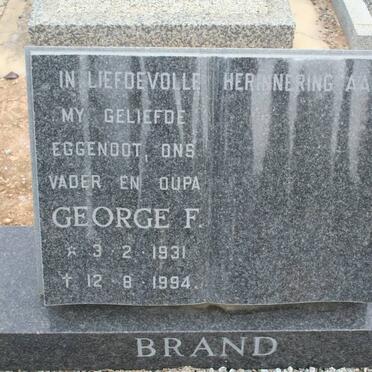 BRAND George F. 1931-1994