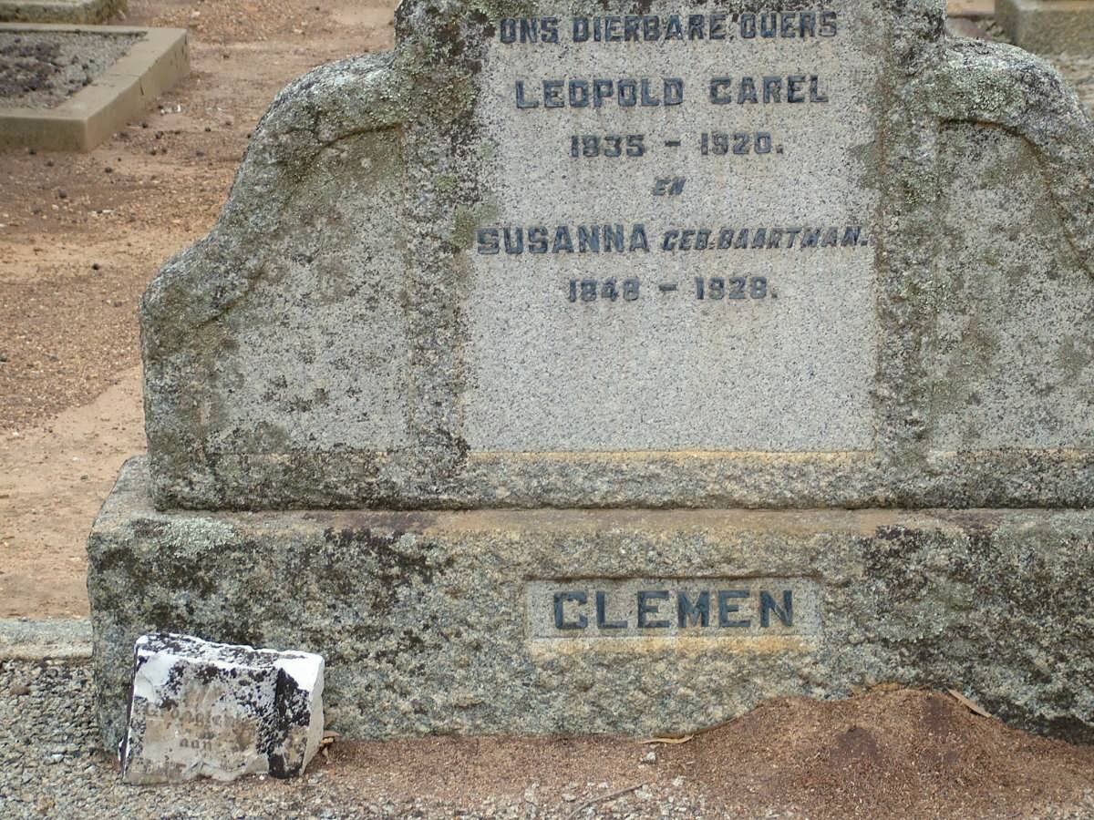 CLEMEN Leopold Carel 1835-1920 &amp; Susanna BAARTMAN 1848-1928