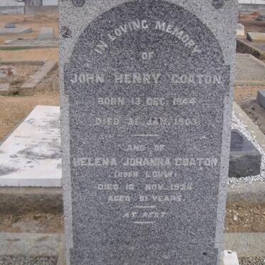 COATON John Henry 1844-1903 &amp; Helena Johanna LOUW -1924