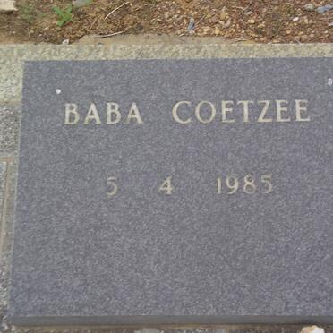 COETZEE Baba 1985