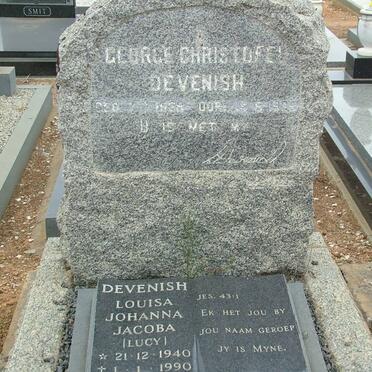 DEVENISH George Christofel 1928-1985 :: DEVENISH Louisa Johanna Jacoba 1940-1990