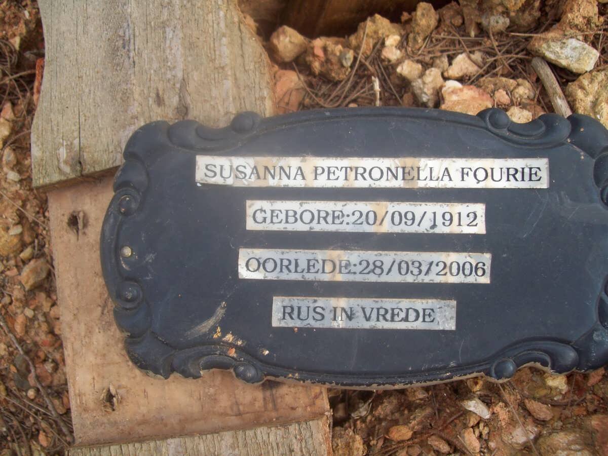FOURIE Susanna Petronella 1912-2006