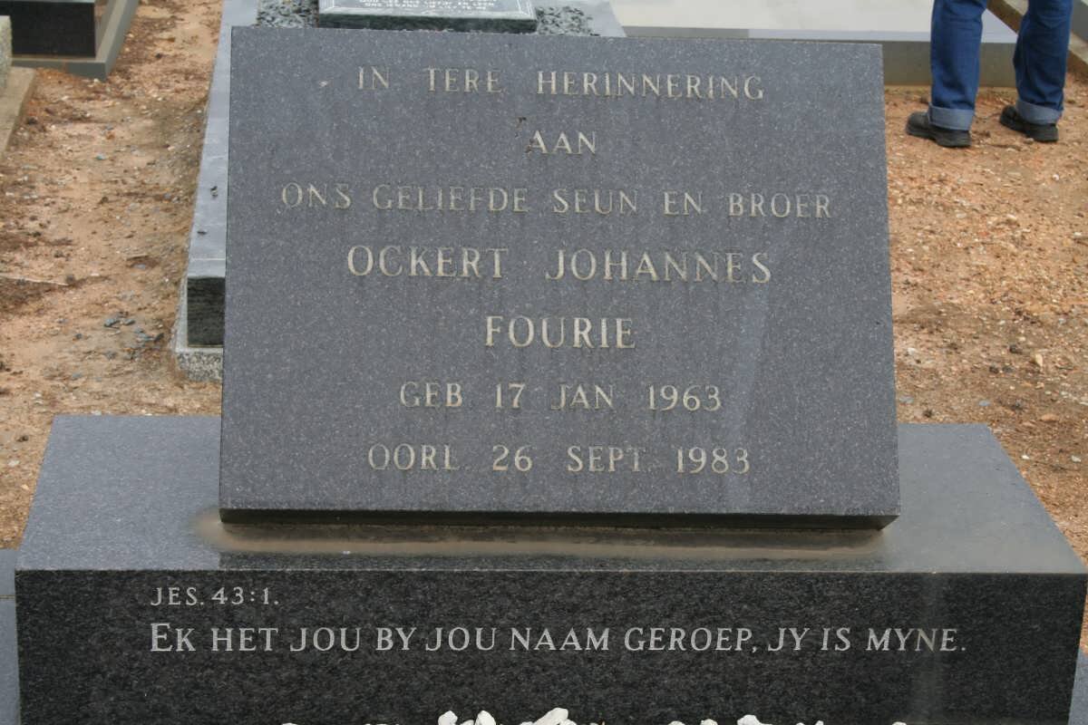 FOURIE Ockert Johannes 1963-1983
