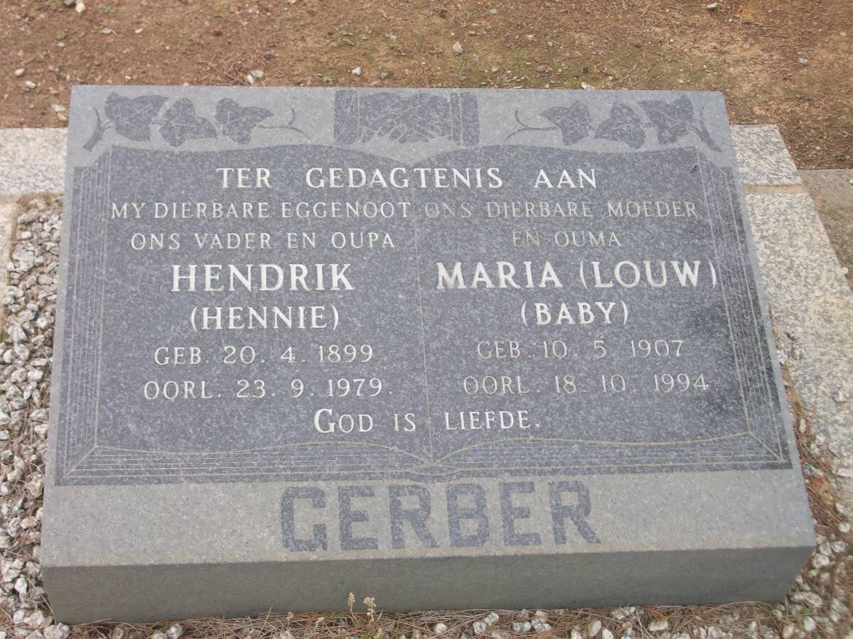 GERBER Hendrik 1899-1979 &amp; Maria LOUW 1907-1994