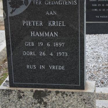 HAMMAN Pieter Kriel 1897-1973