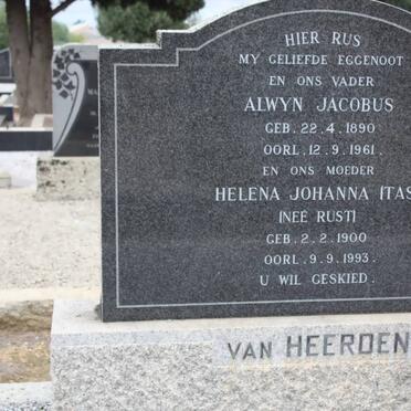 HEERDEN Alwyn Jacobus, van 1890-1961 &amp; Helena Johanna RUST 1900-1993