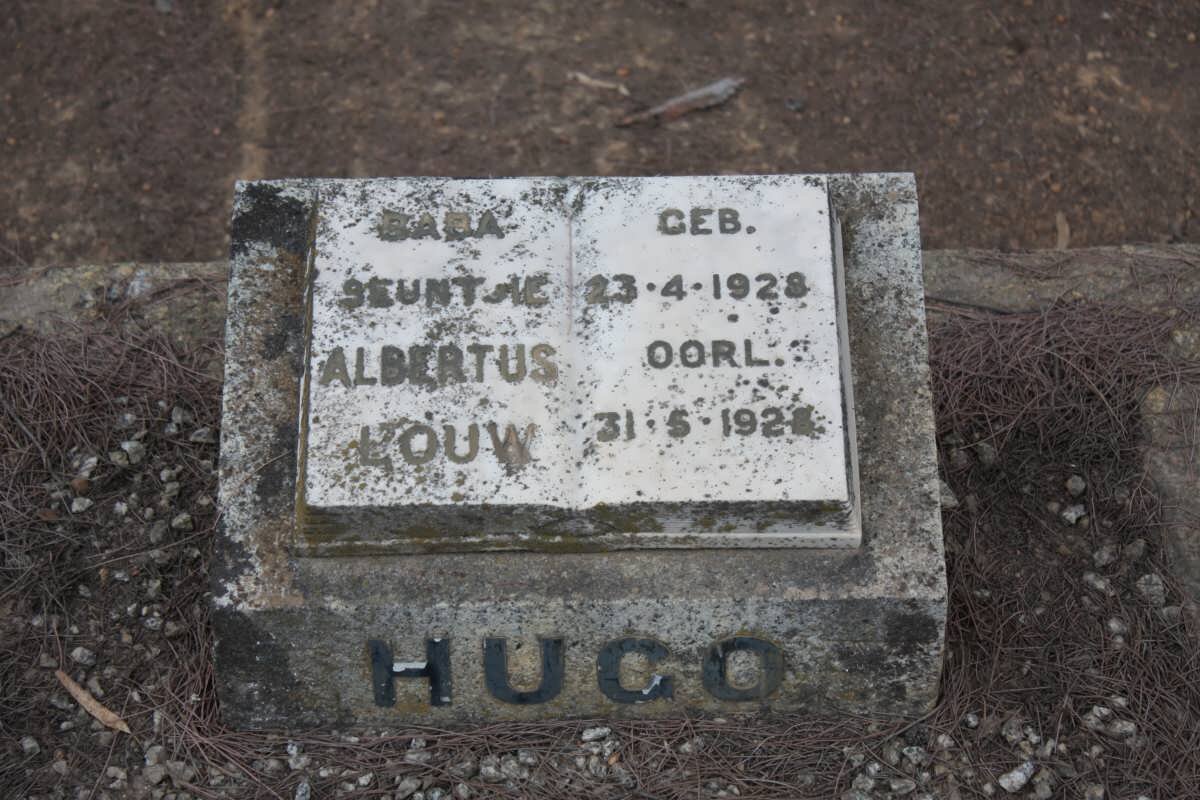 HUGO Albertus Louw 1928-1928