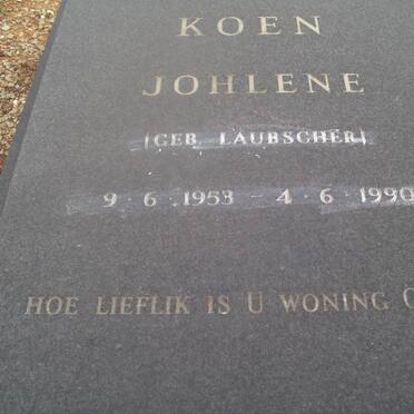 KOEN Johlene nee LAUBSCHER 1953-1990