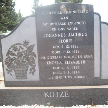 KOTZE Johannes Jacobus Floris 1893-1974 &amp; Engela Elizabeth 1898-1988