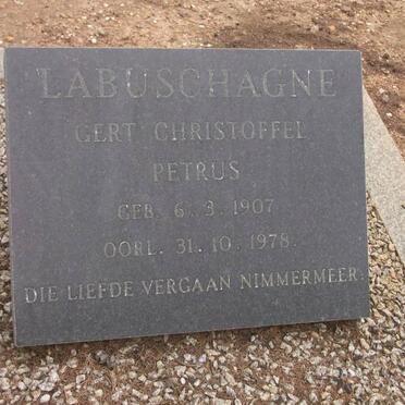 LABUSCHAGNE Gert Christoffel Petrus 1907-1978