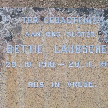 LAUBSCHER Bettie 1918-1931