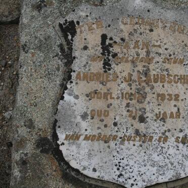 LAUBSCHER Andries J. -1932