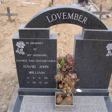 LOVEMBER David John William 1925-2002