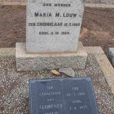 LOUW Maria M. nee GROBBELAAR 1860-1928 :: LOUW Florence Maud nee HARMER 1901-1977