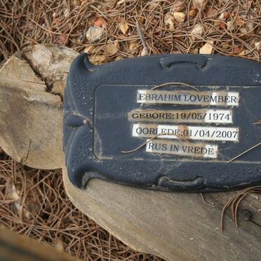 LOVEMBER Ebrahim 1974-2007