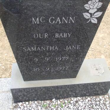 Mc GANN Samantha Jane 1977-1977