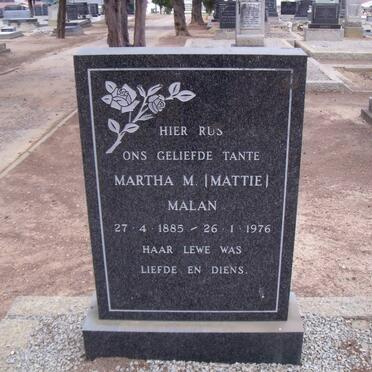 MALAN Martha M. 1885-1976