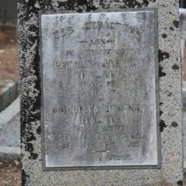 MALAN Petrus Jacobus 1849-1923 &amp; Magrieta Johanna RETIEF 185?-1927