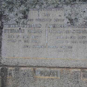 MALAN Pieter Hermias Stefanus 1857-1928 &amp; Johanna Margaretha SCHWARTZ 1857-1938