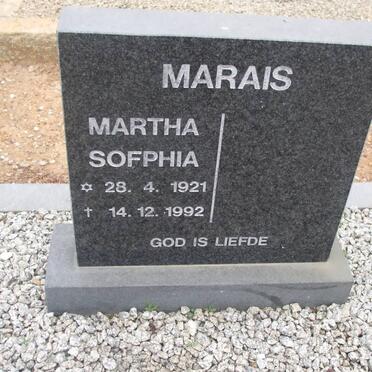 MARAIS Martha Sofphia 1921-1992