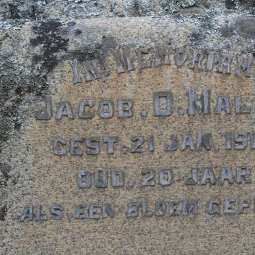 MALAN Jacob D. -1913