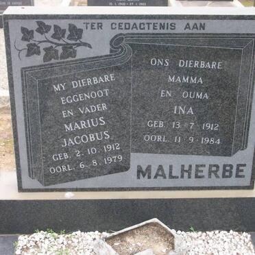 MALHERBE Marius Jacobus 1912-1979 &amp; Ina 1912-1984