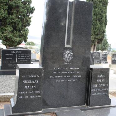 MALAN Johannes Nicolaas 1900-1960 &amp; Maria GREEFF 1905-1973