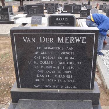 MERWE Daniel Johannes, van der 1903-1984 &amp; C.M. Collie FOUCHÉ 1910-1980