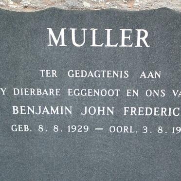 MULLER Benjamin John Frederick 1929-1977