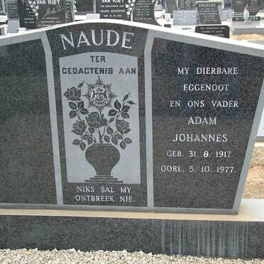 NAUDE Adam Johannes 1917-1977